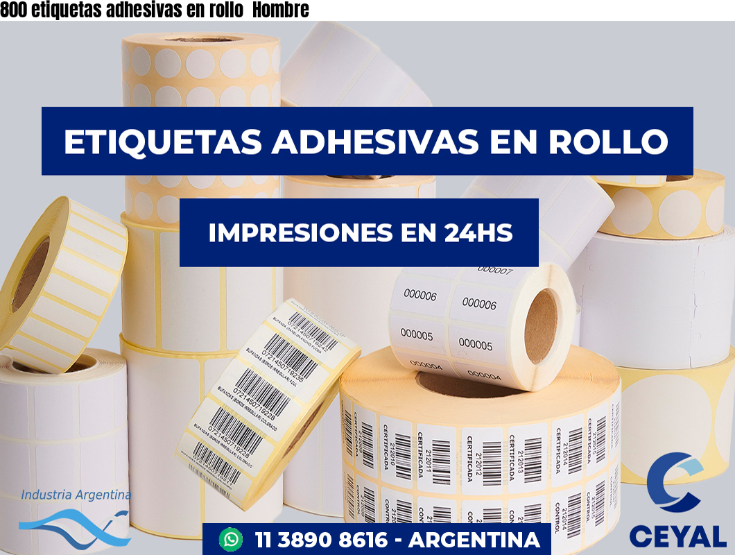 800 etiquetas adhesivas en rollo  Hombre