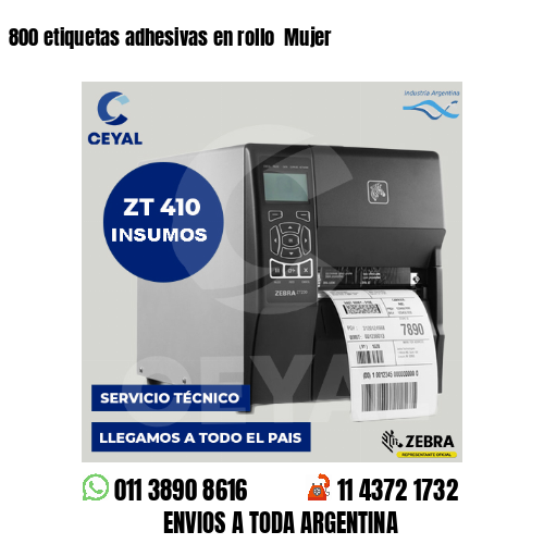 800 etiquetas adhesivas en rollo  Mujer