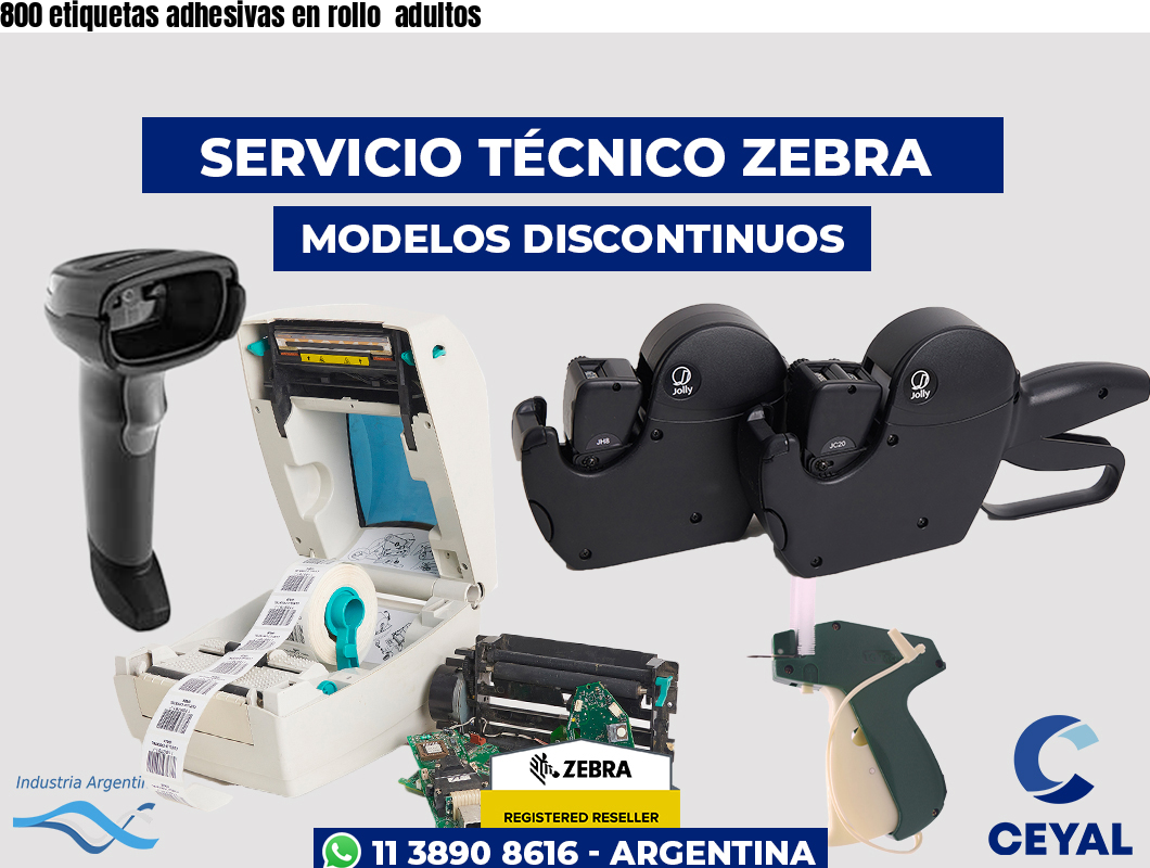 800 etiquetas adhesivas en rollo  adultos