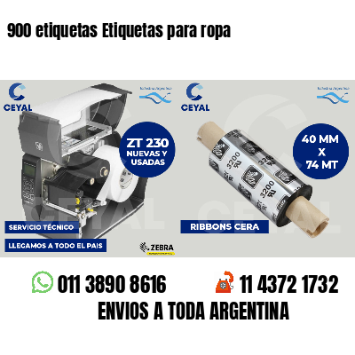 900 etiquetas Etiquetas para ropa