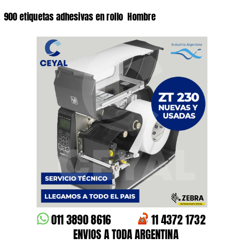 900 etiquetas adhesivas en rollo  Hombre