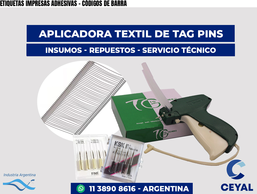 ETIQUETAS IMPRESAS ADHESIVAS - CÓDIGOS DE BARRA