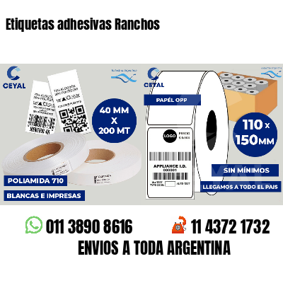 Etiquetas adhesivas Ranchos