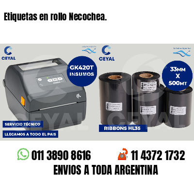 Etiquetas en rollo Necochea.