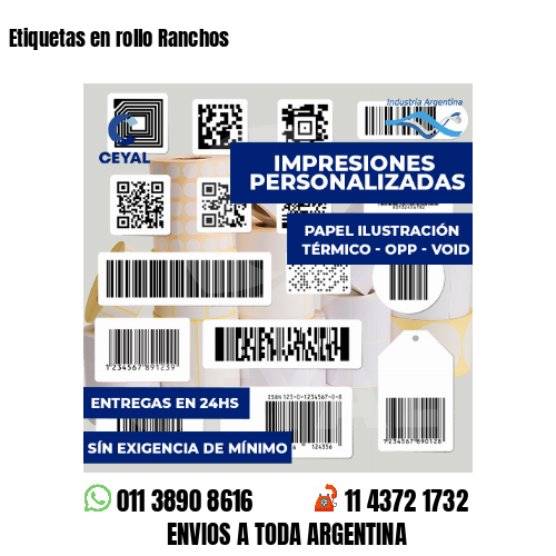 Etiquetas en rollo Ranchos