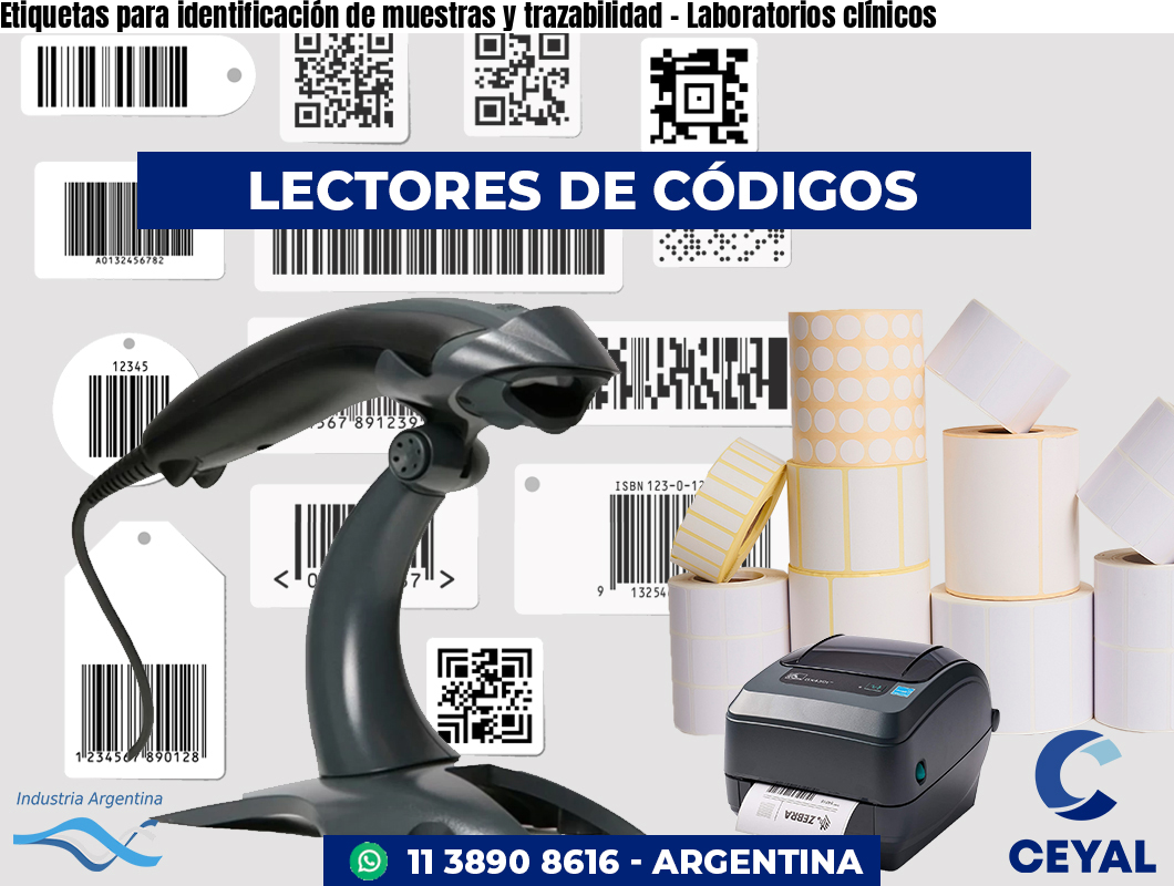 Etiquetas para identificación de muestras y trazabilidad - Laboratorios clínicos