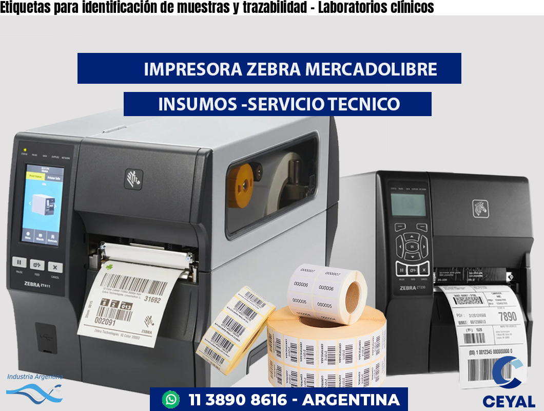 Etiquetas para identificación de muestras y trazabilidad - Laboratorios clínicos
