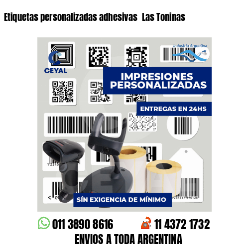Etiquetas personalizadas adhesivas  Las Toninas