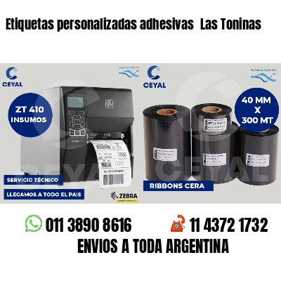 Etiquetas personalizadas adhesivas  Las Toninas