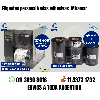 Etiquetas personalizadas adhesivas  Miramar