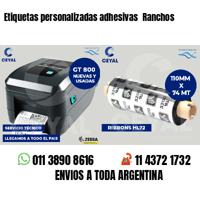 Etiquetas personalizadas adhesivas  Ranchos