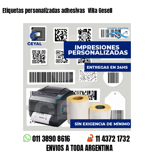 Etiquetas personalizadas adhesivas  Villa Gesell