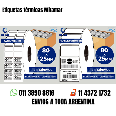 Etiquetas térmicas Miramar