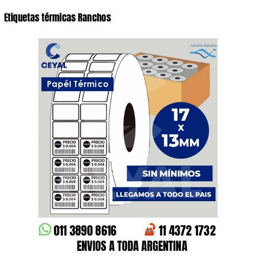 Etiquetas térmicas Ranchos