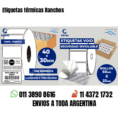 Etiquetas térmicas Ranchos
