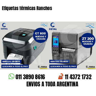 Etiquetas térmicas Ranchos