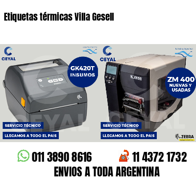 Etiquetas térmicas Villa Gesell