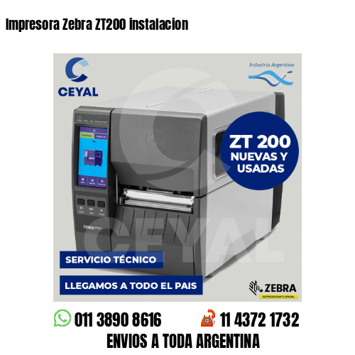 Impresora Zebra ZT200 instalacion