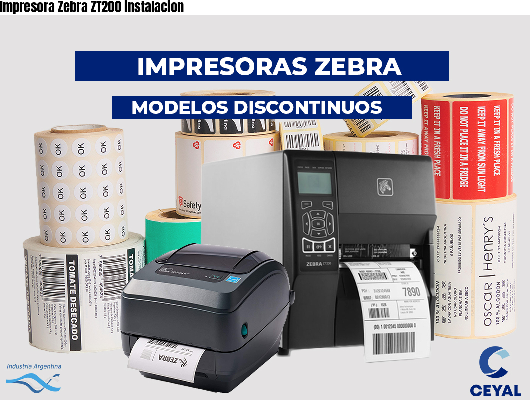 Impresora Zebra ZT200 instalacion
