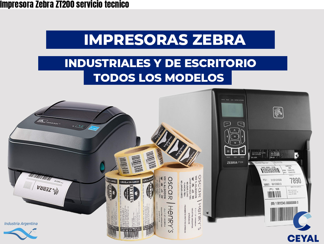 Impresora Zebra ZT200 servicio tecnico