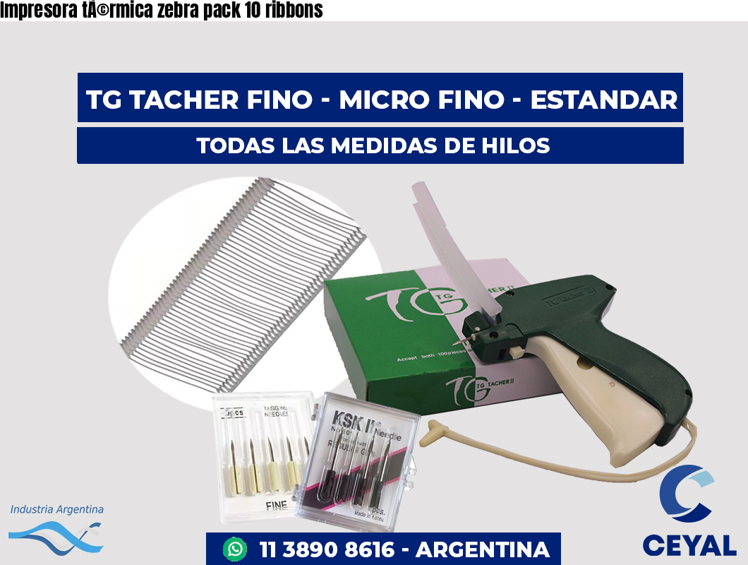 Impresora tÃ©rmica zebra pack 10 ribbons