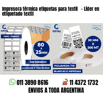Impresora térmica etiquetas para textil   - Líder en etiquetado textil