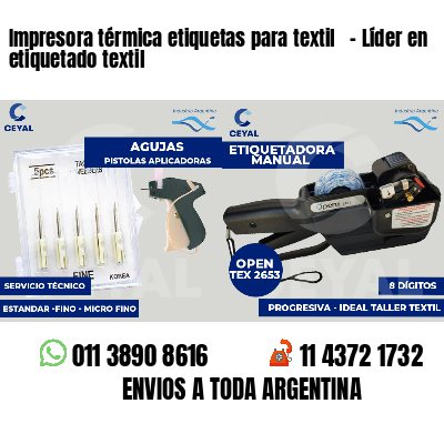Impresora térmica etiquetas para textil   - Líder en etiquetado textil