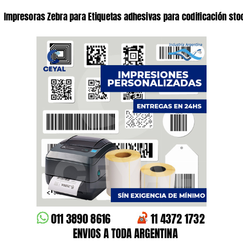 Impresoras Zebra para Etiquetas adhesivas para codificación stock