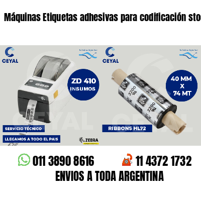 Máquinas Etiquetas adhesivas para codificación stock