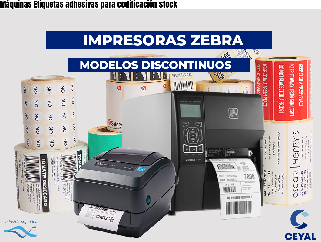 Máquinas Etiquetas adhesivas para codificación stock