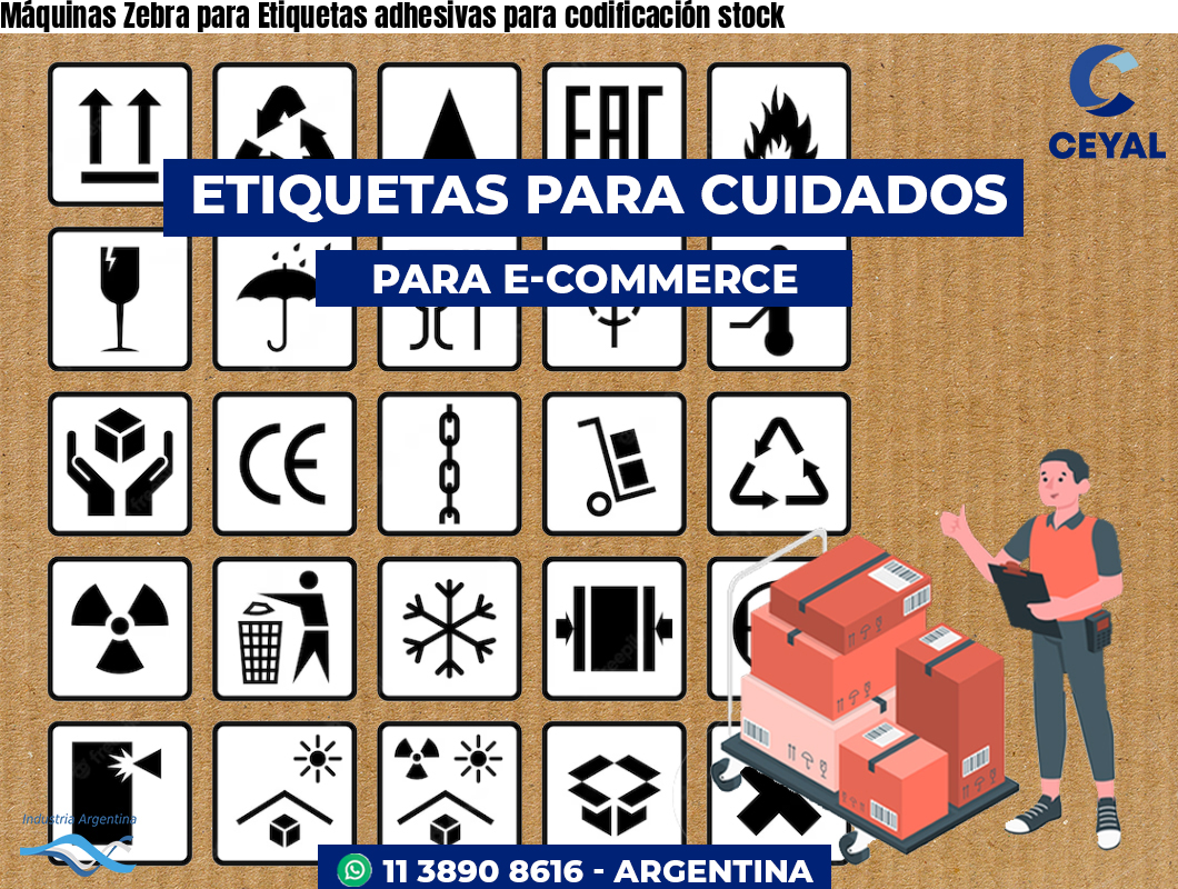 Máquinas Zebra para Etiquetas adhesivas para codificación stock