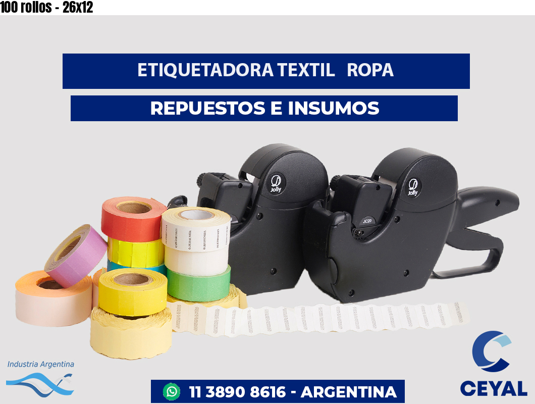 100 rollos - 26x12