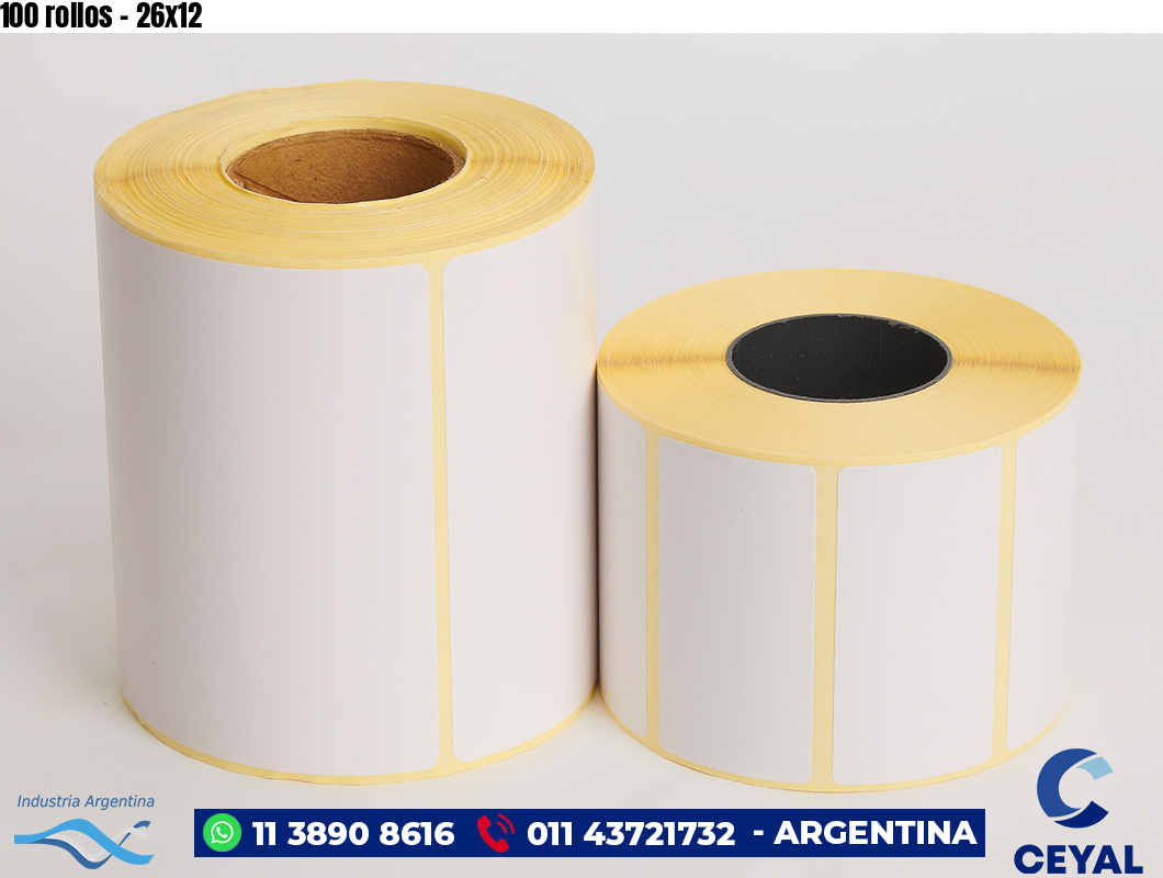 100 rollos - 26x12