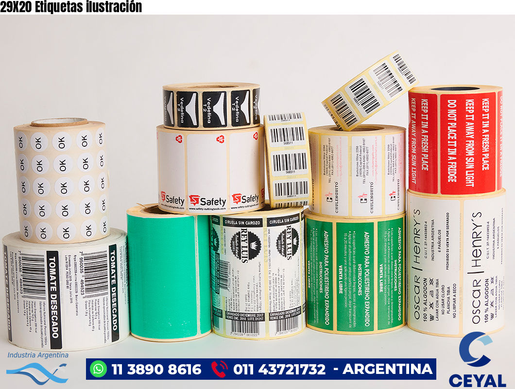 29X20 Etiquetas ilustración