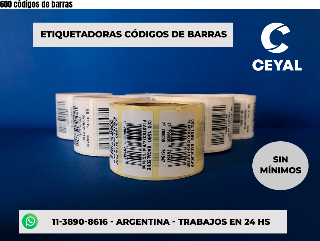 600 códigos de barras