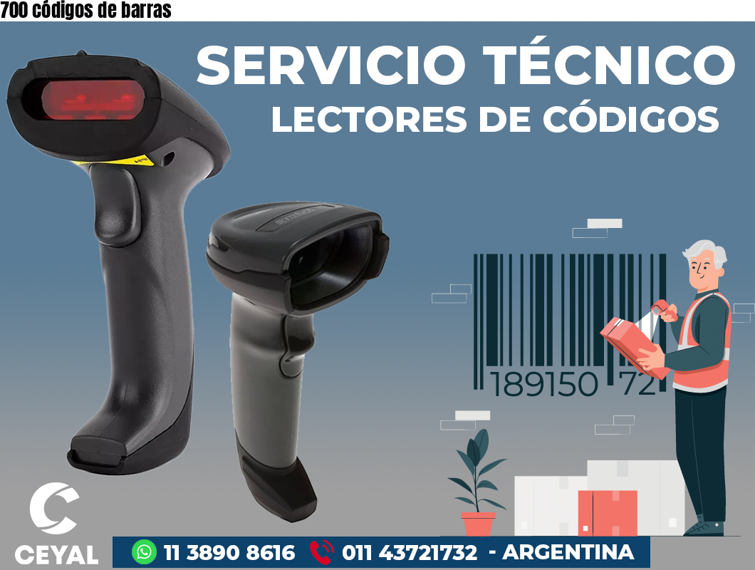 700 códigos de barras