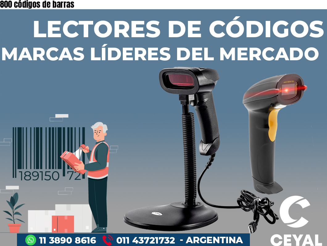 800 códigos de barras