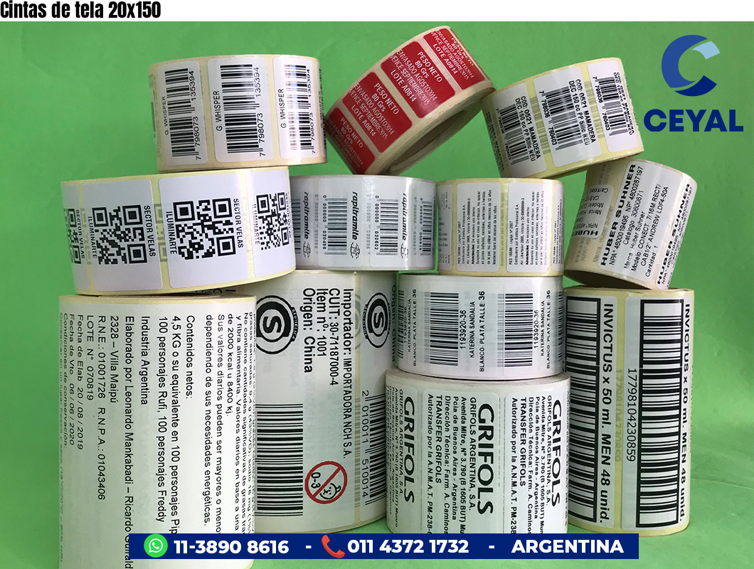 Cintas de tela 20x150