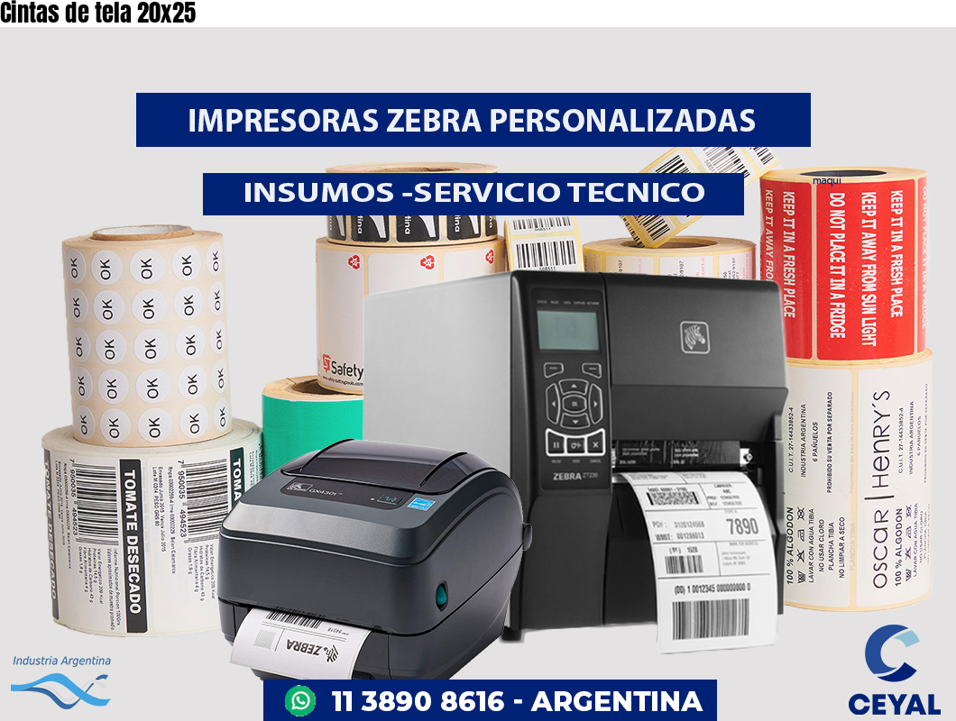 Cintas de tela 20x25