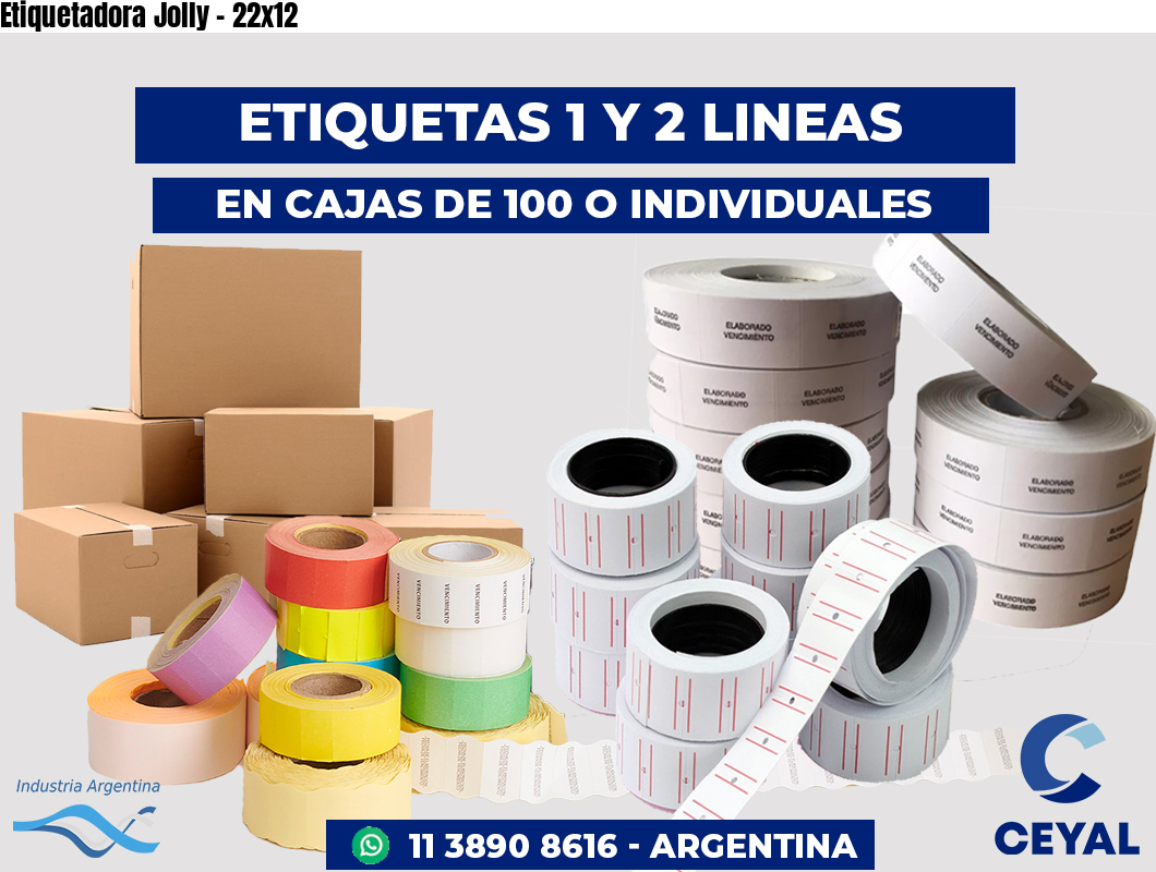 Etiquetadora Jolly - 22x12