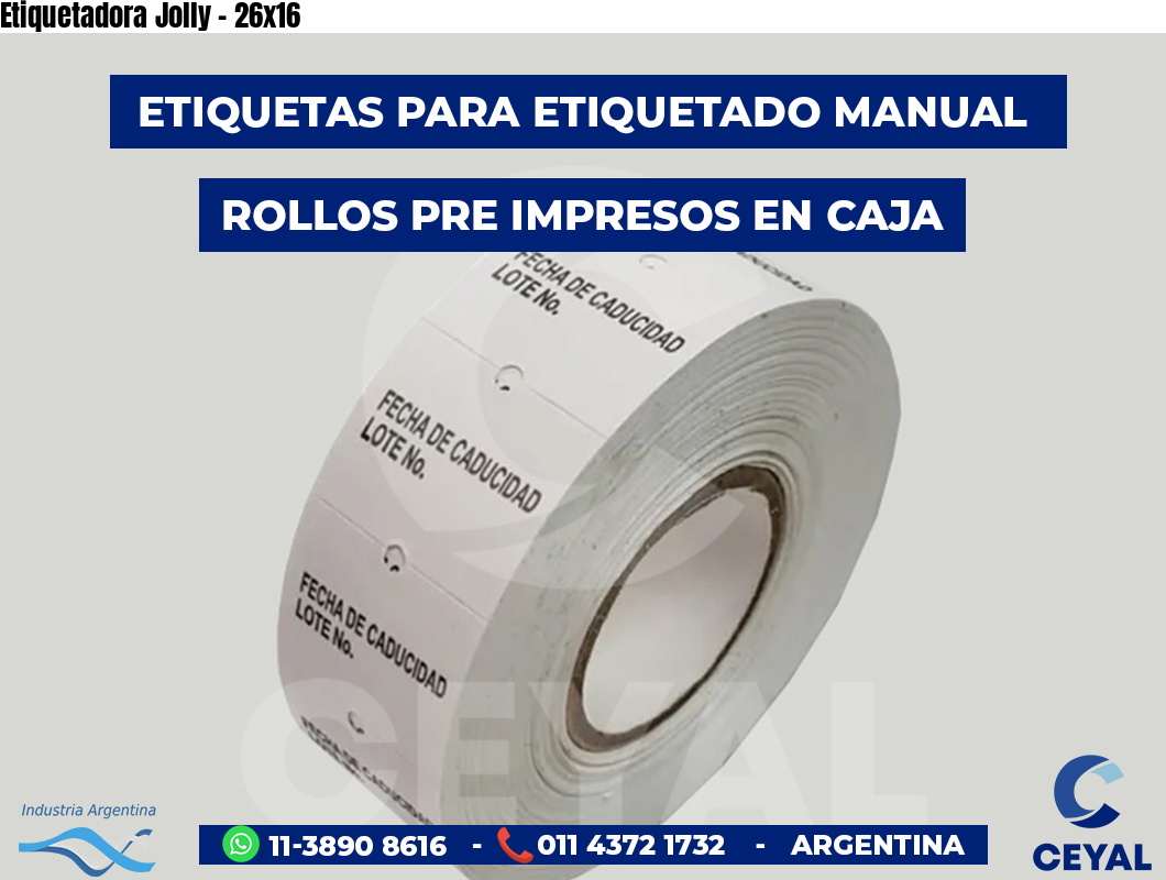 Etiquetadora Jolly - 26x16