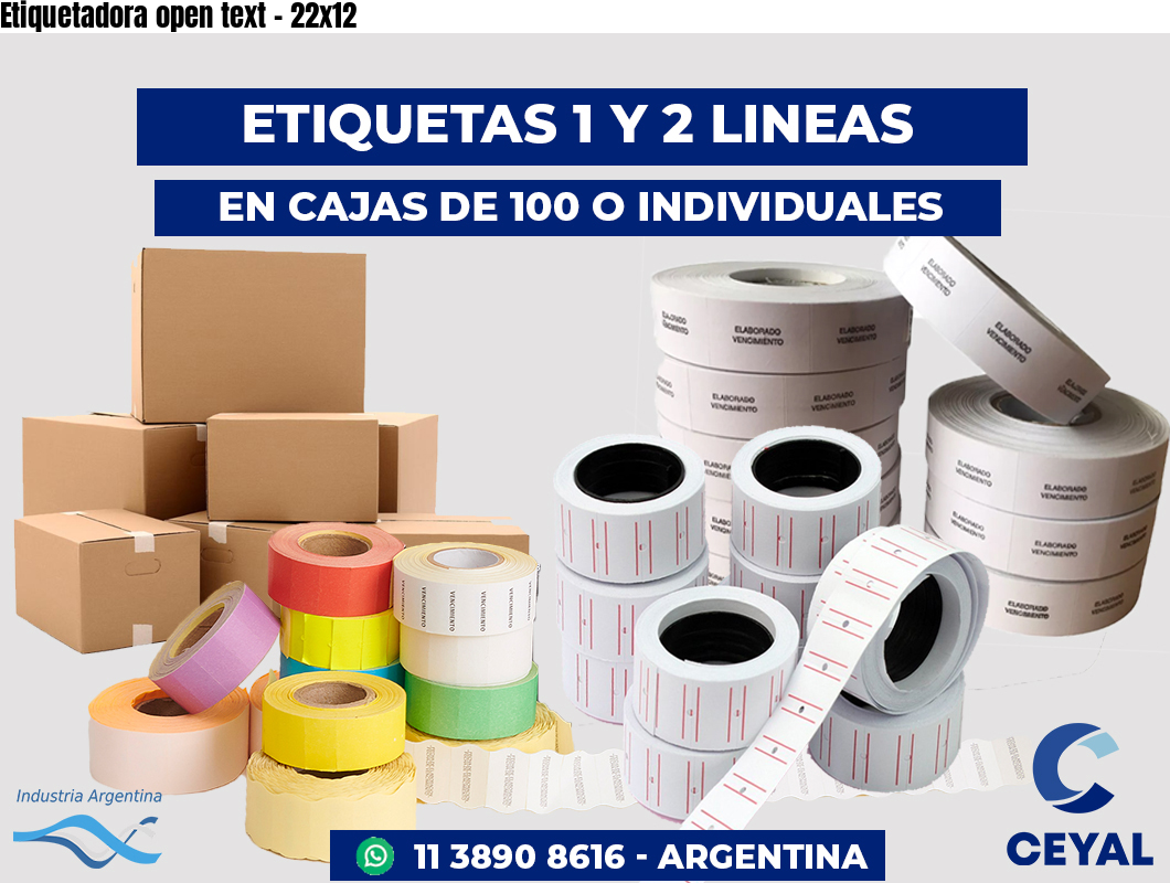 Etiquetadora open text - 22x12