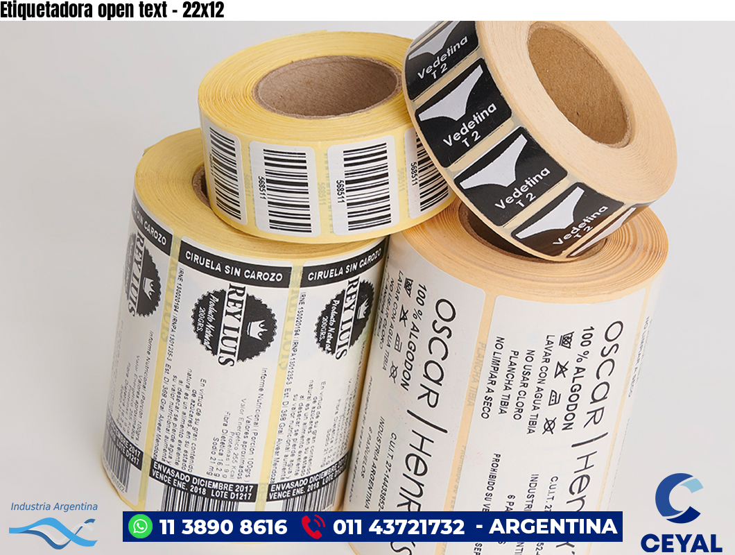Etiquetadora open text - 22x12