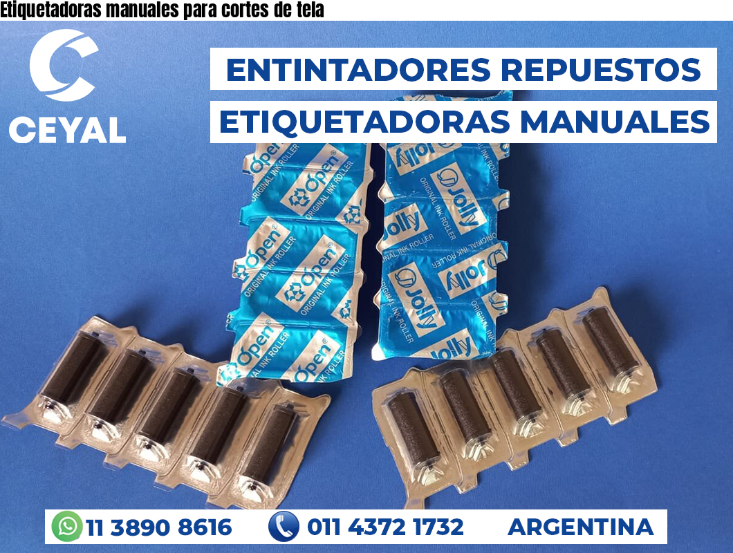 Etiquetadoras manuales para cortes de tela