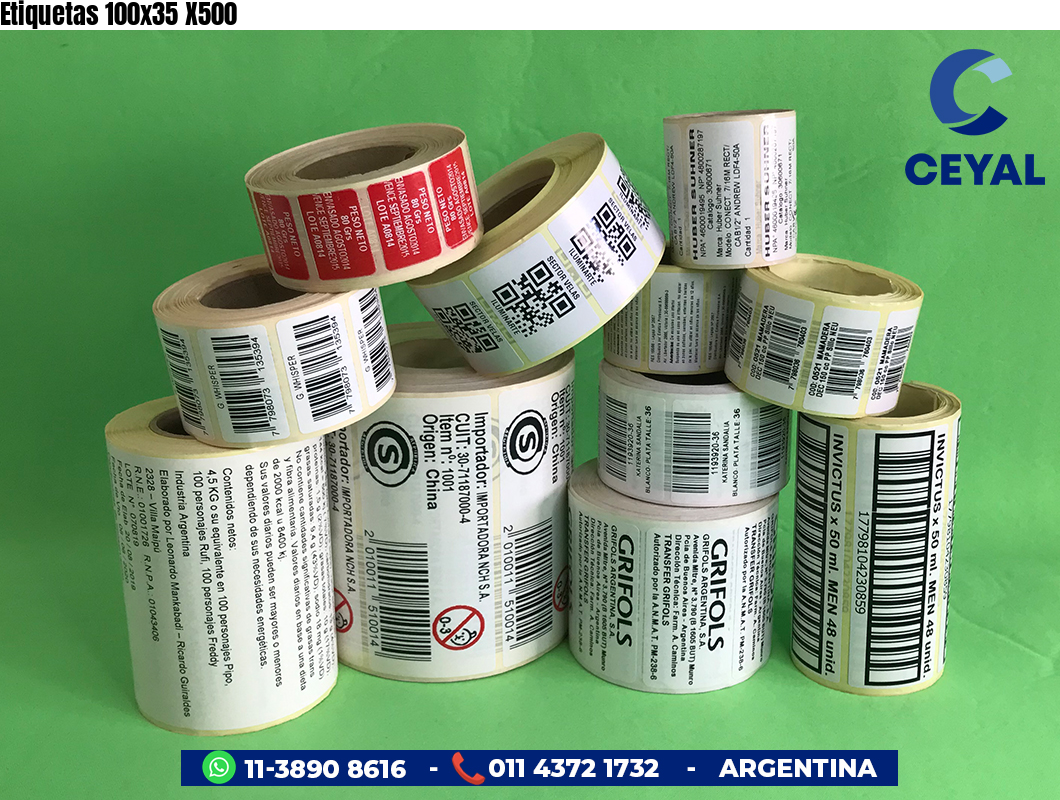 Etiquetas 100x35 X500