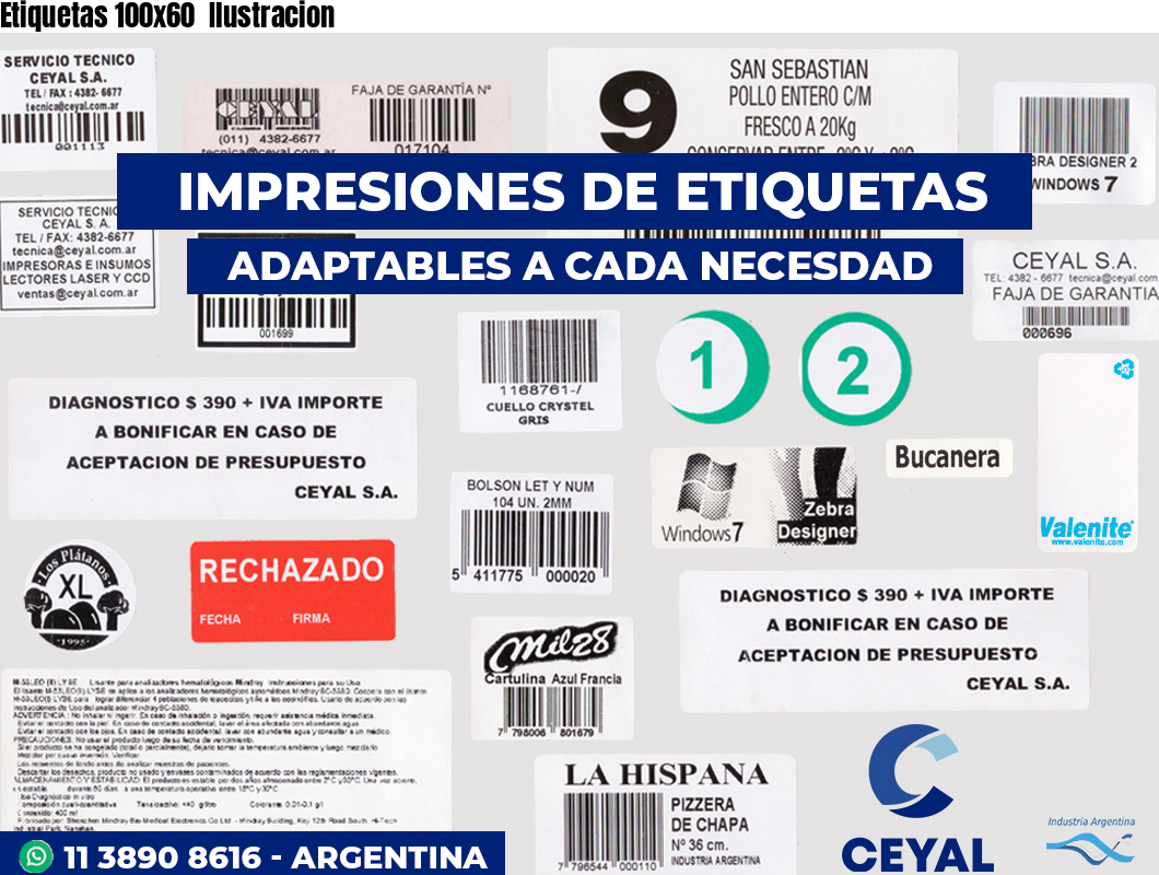 Etiquetas 100x60  Ilustracion