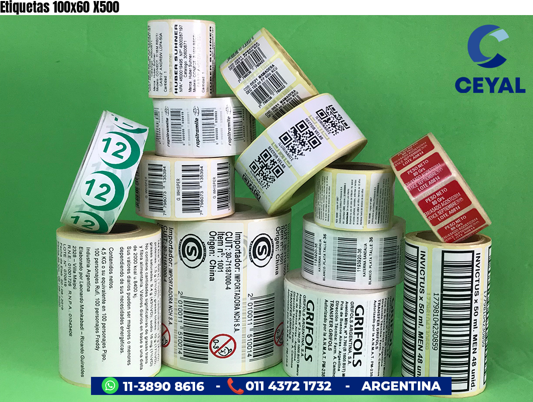 Etiquetas 100x60 X500