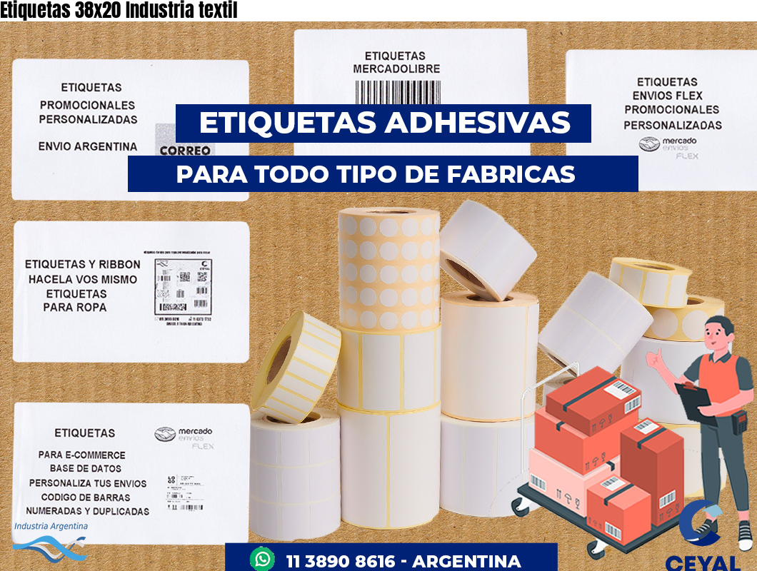 Etiquetas 38x20 Industria textil