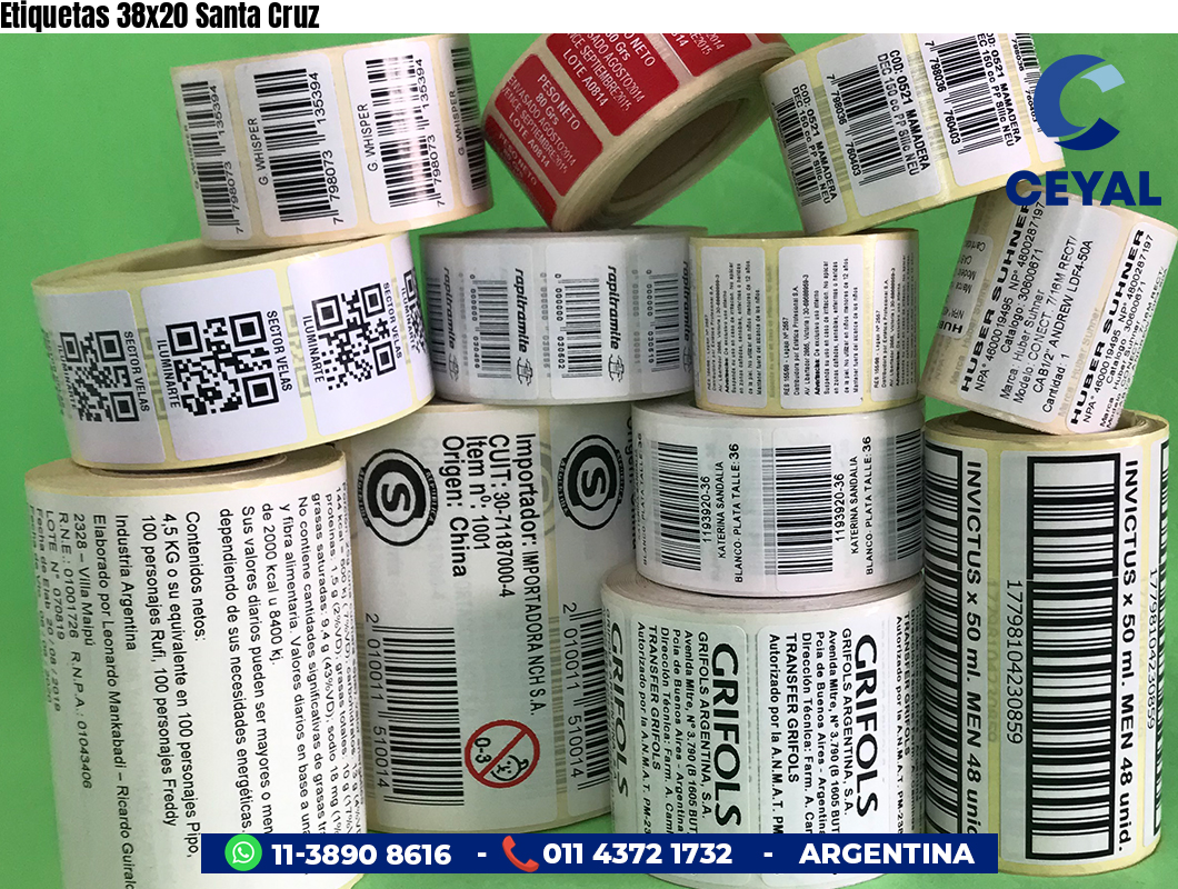 Etiquetas 38x20 Santa Cruz