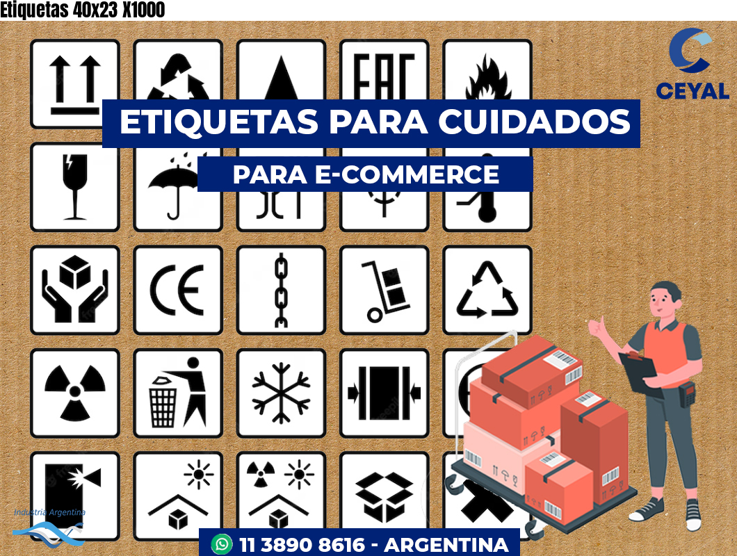 Etiquetas 40x23 X1000